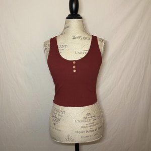 Garage Maroon Crop Tank
